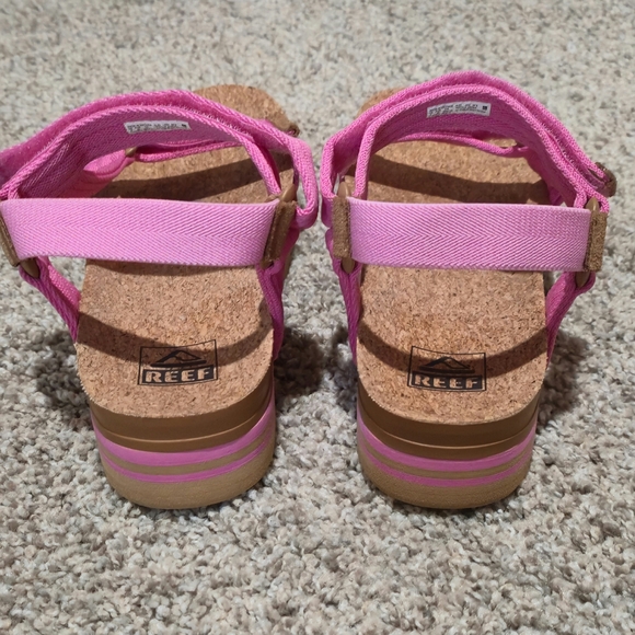 Reef Vibrant Pink and Tan Sandals - Picture 3 of 7